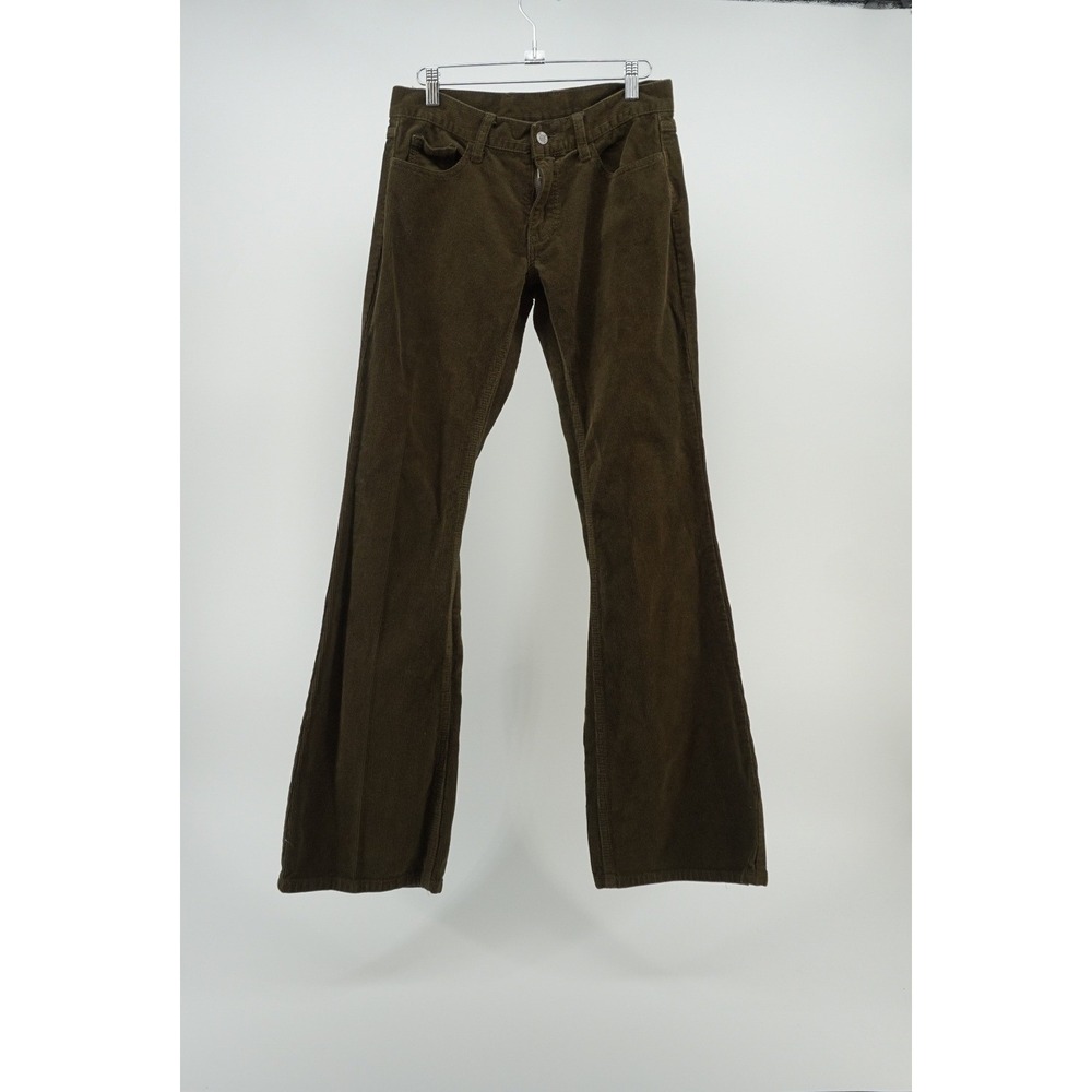 J. Galt Corduroy Pants‎ Y2K Retro Flare Woodland Earthy Olive Brown Small